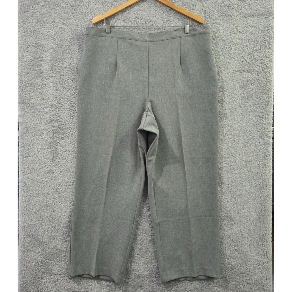 NWT Alfred Dunner Arizona Sky Ankle Pants Women 20W Gray Pull On Classic Fit